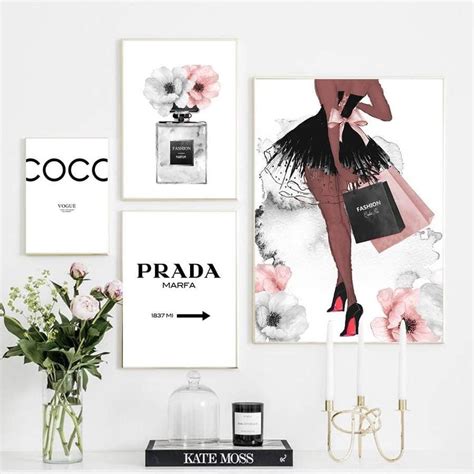 Prada and Coco Chanel Fashion Painting .